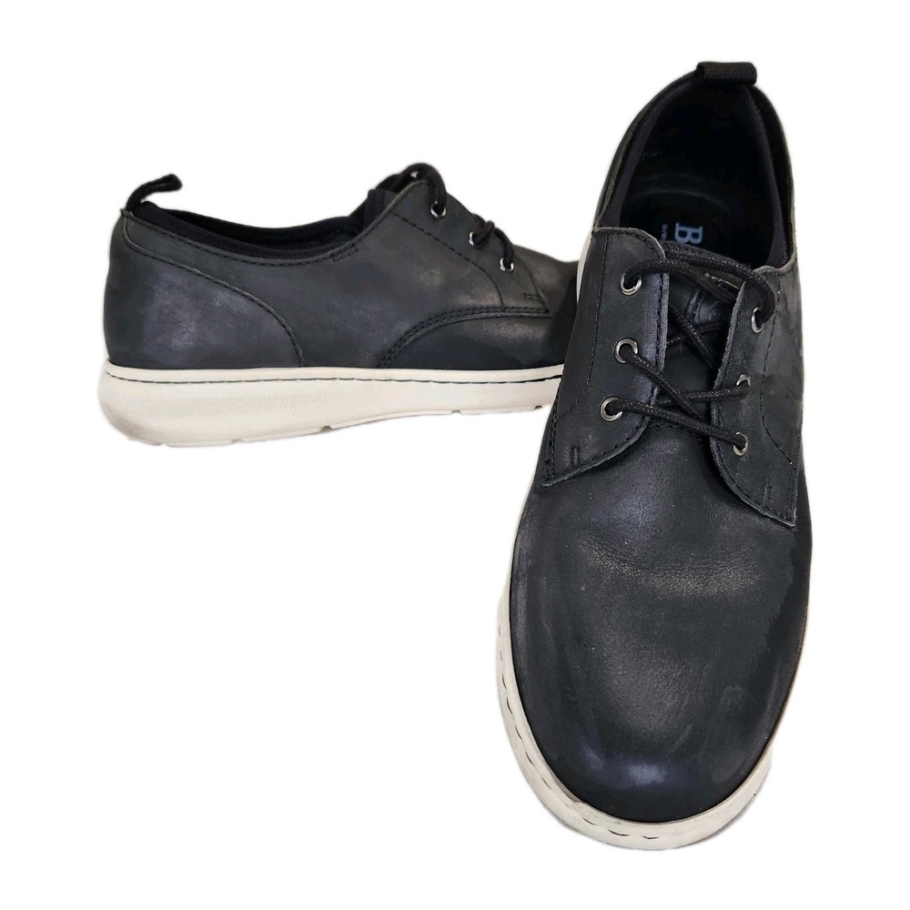 Born Marcus Black Leather Lace‎ Up Sneaker Comfort Business Casual Men's 12M